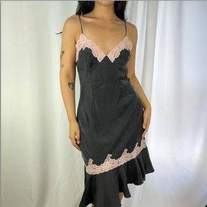 Charcoal grey midi dress